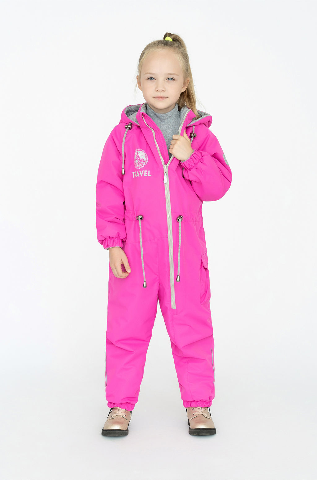 Комбинезон демисезонный розовый