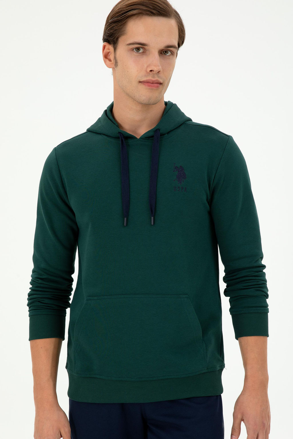 Мужской темно-зеленый базовый свитшот Неожиданная скидка в корзине - U.s. polo assn фото 3