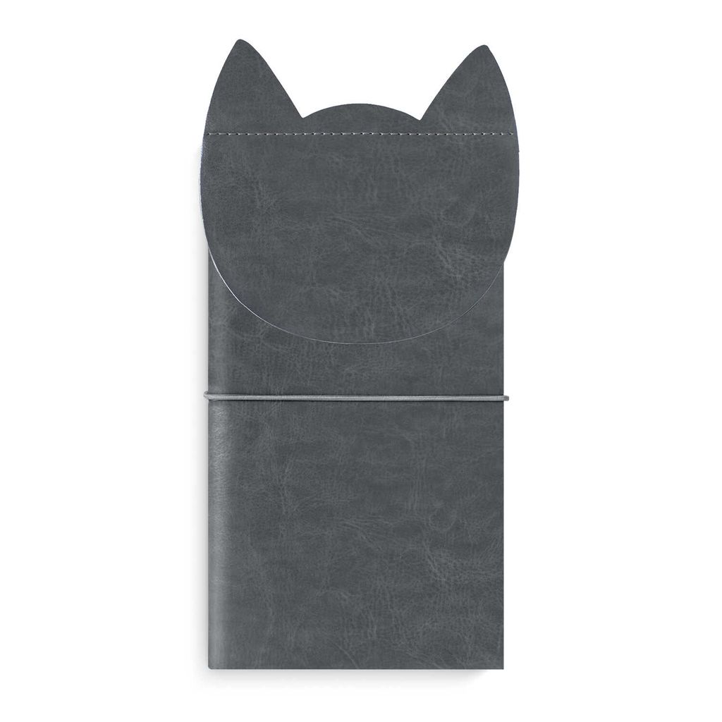 Записная книжка, 115x215 мм, арт.50210/ 15 САРИФ СЕРЫЙ КОТ ( (кожзам, 64л., мягкий переплёт, тониров