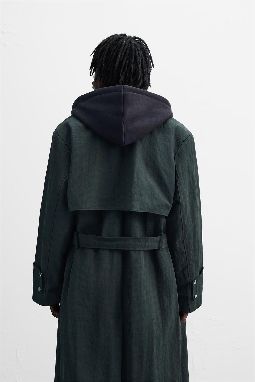 TECHNICAL RELAXED FIT TRENCH COAT - Zara фото 4