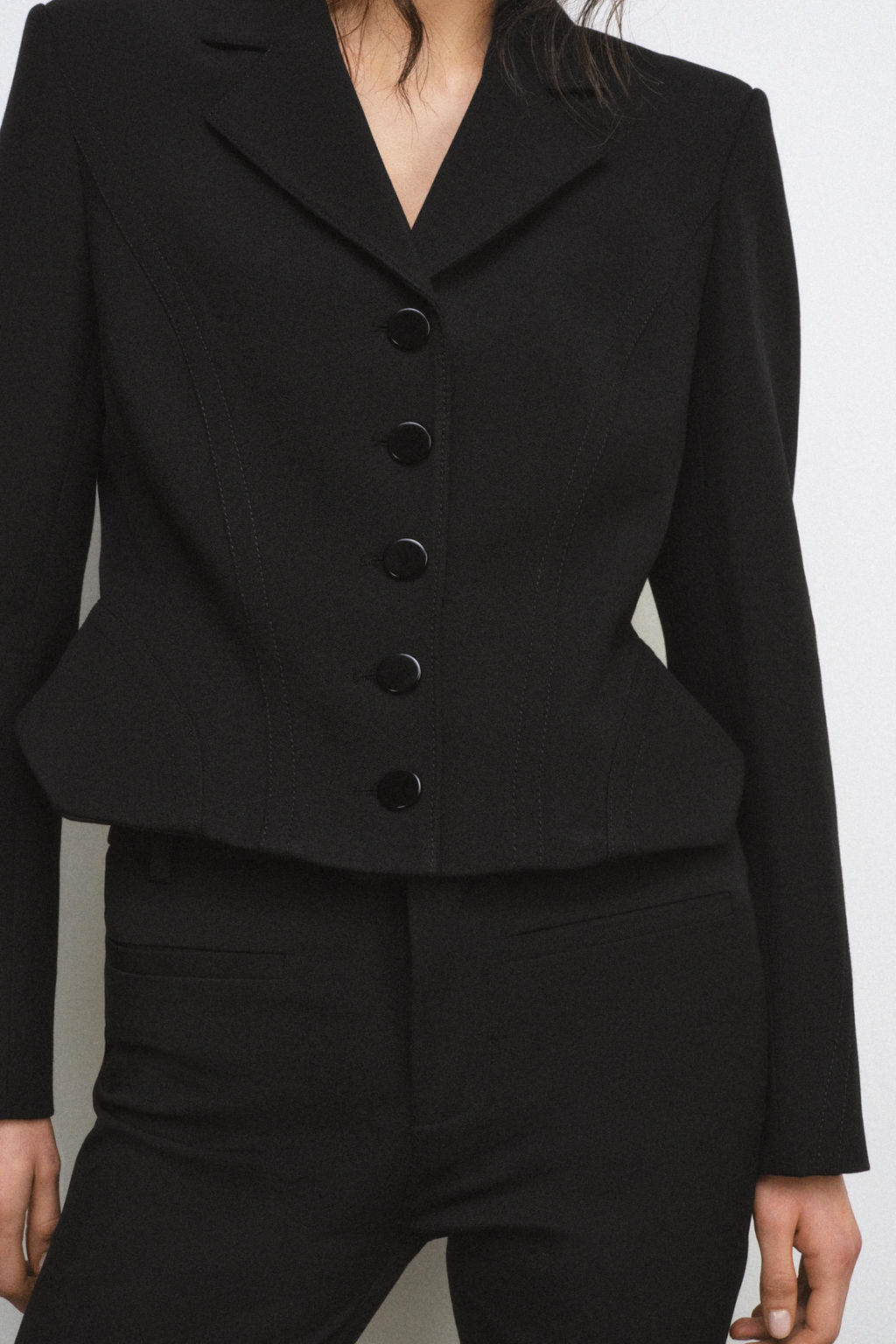 ZW COLLECTION SHORT BLAZER WITH TOPSTITCHING - Zara фото 4