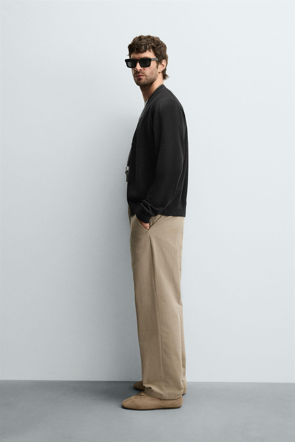STRAIGHT-LEG CHINO TROUSERS - Zara фото 4