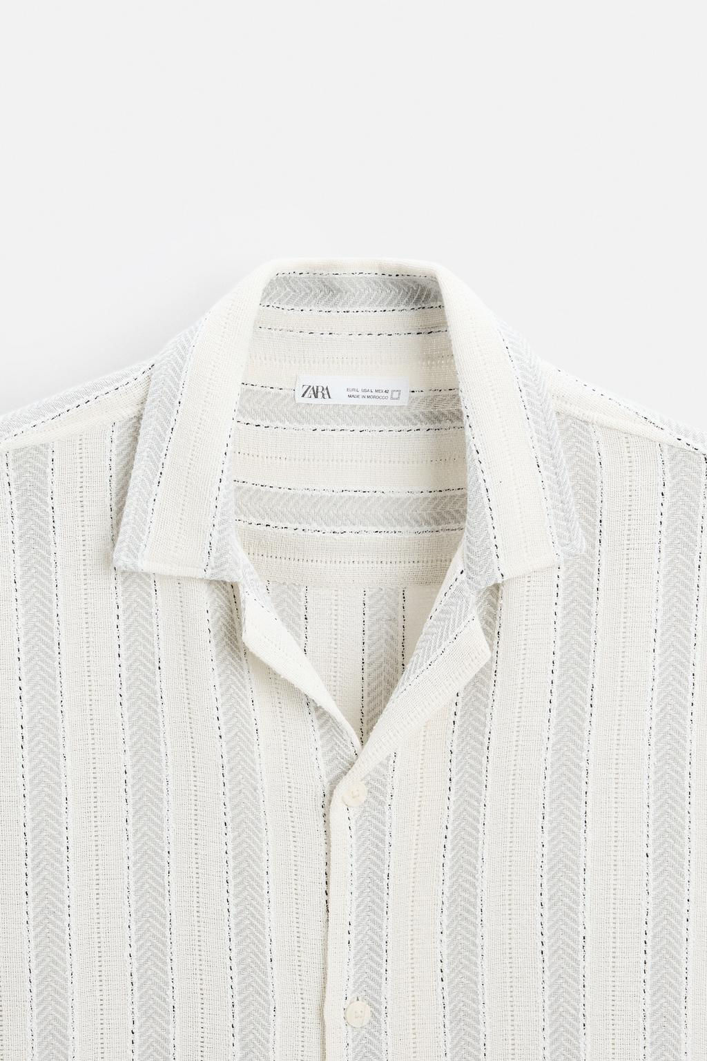 STRIPED TEXTURED SHIRT - Zara фото 16