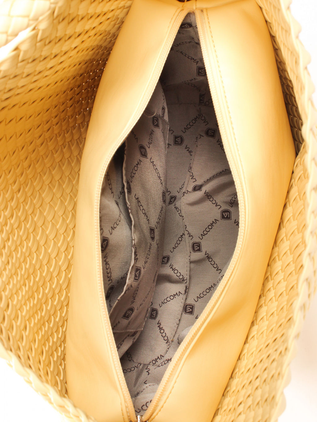 LACCOMA сумка СУ1053-0-светло-желтый эко кожа хлопок  фото 5