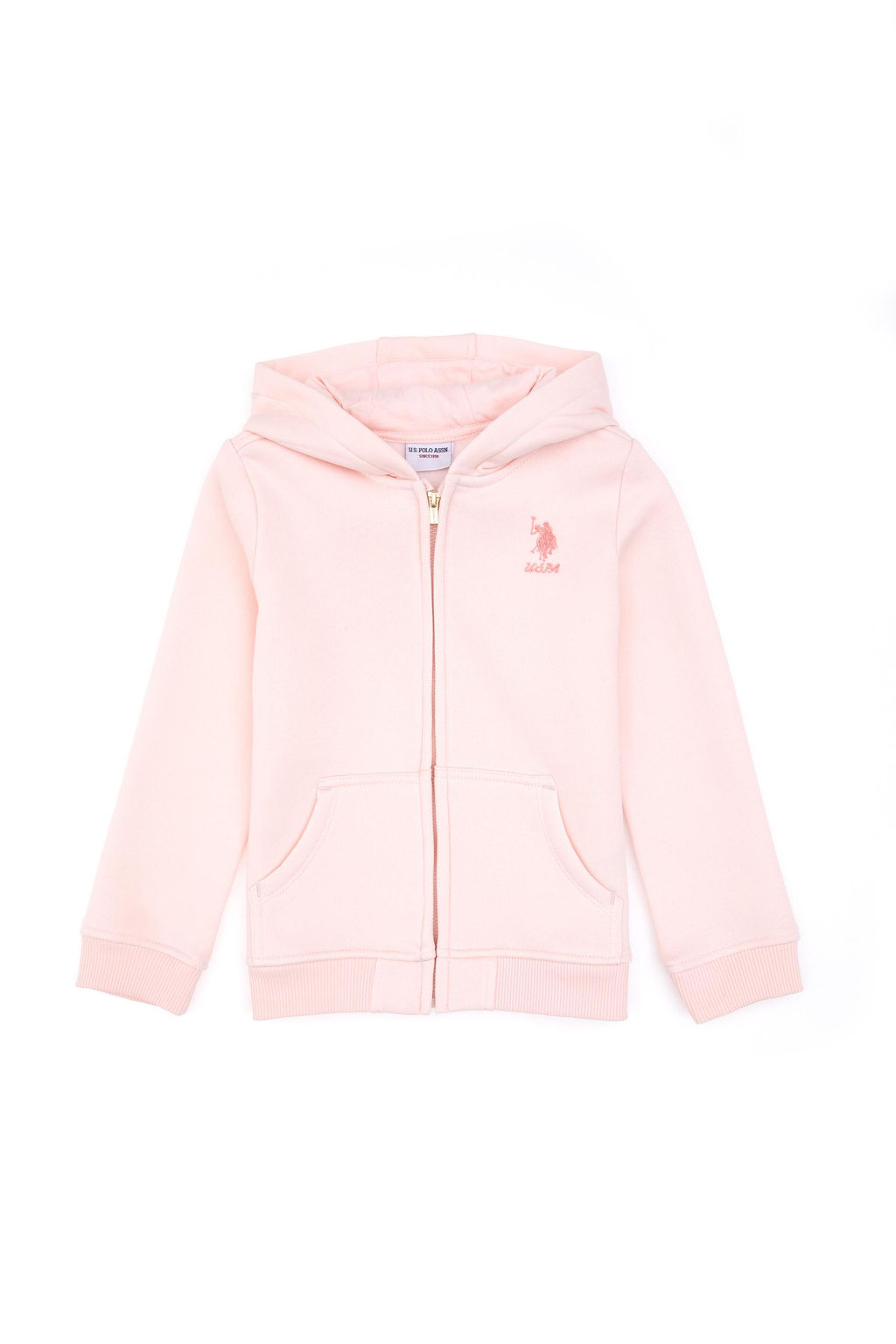 K_z _ocuk A__k Pembe Basic Sweatshirt Sepette S_rpriz _ndirim - U.s. polo assn фото 2