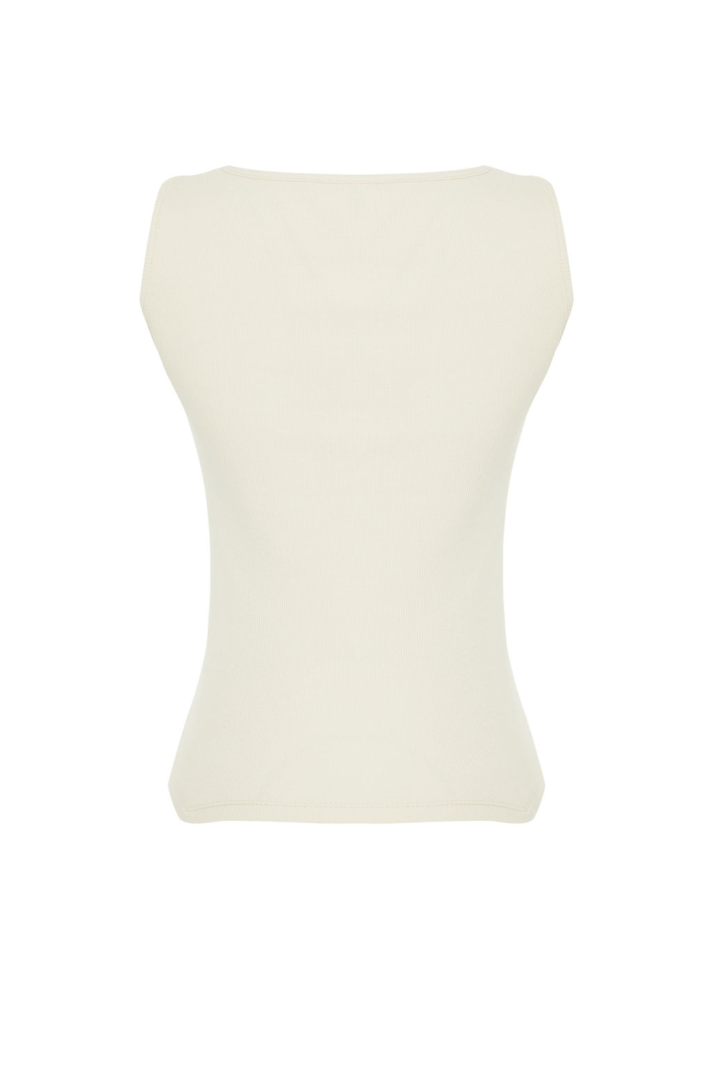 Tas Dugmeli Fitted/Vucuda Oturan Fitilli Esnek Orme Bluz TWOSS24BZ00306