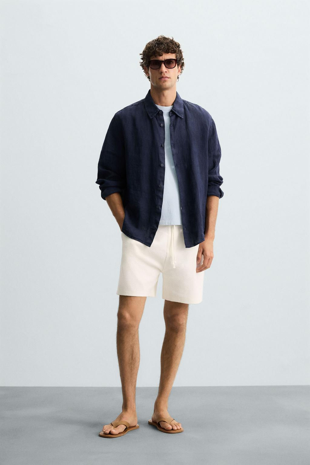 TEXTURE JOGGER BERMUDA SHORTS - Zara фото 11