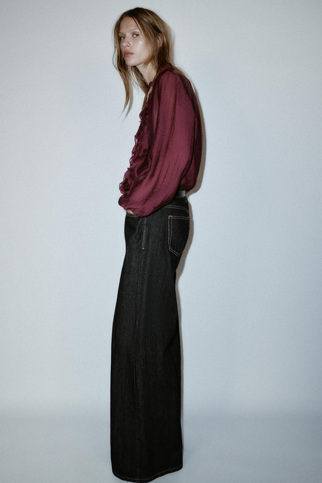 RUFFLED BLOUSE - Zara фото 3