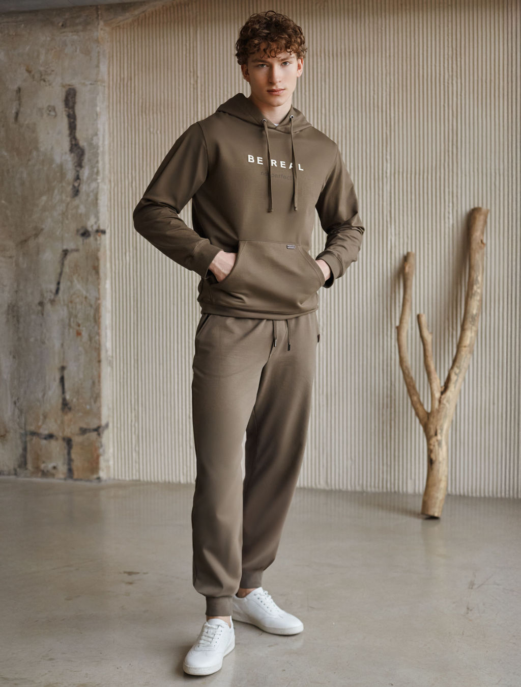 Худи из эластичного футера-двухнитки с принтом