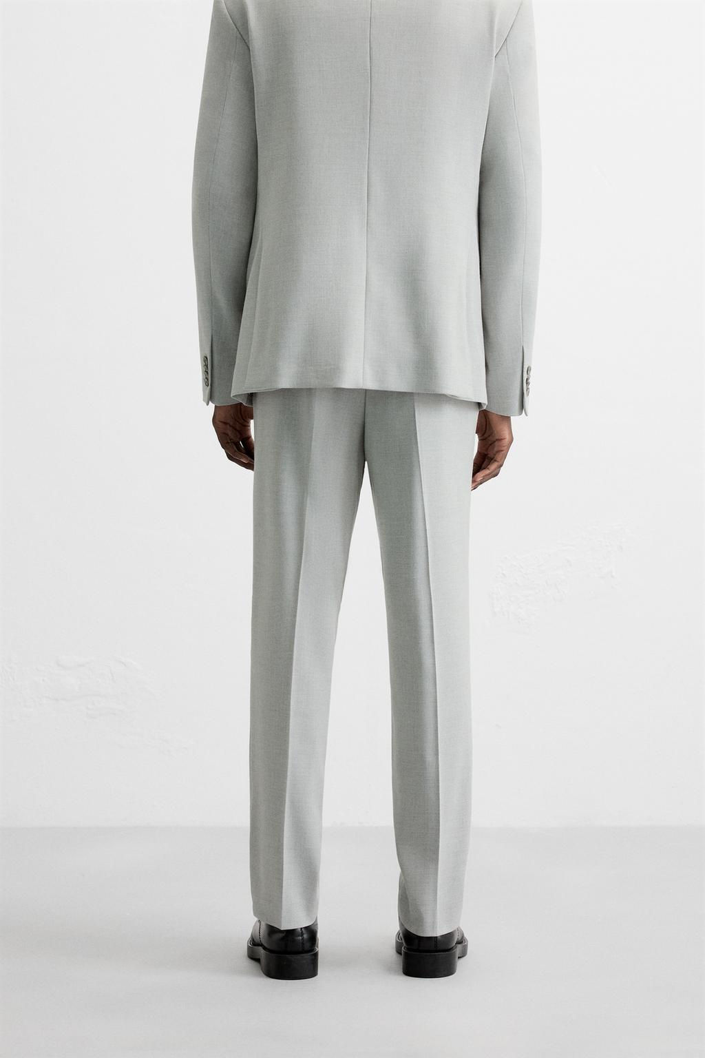 TEXTURED SUIT TROUSERS - Zara фото 3