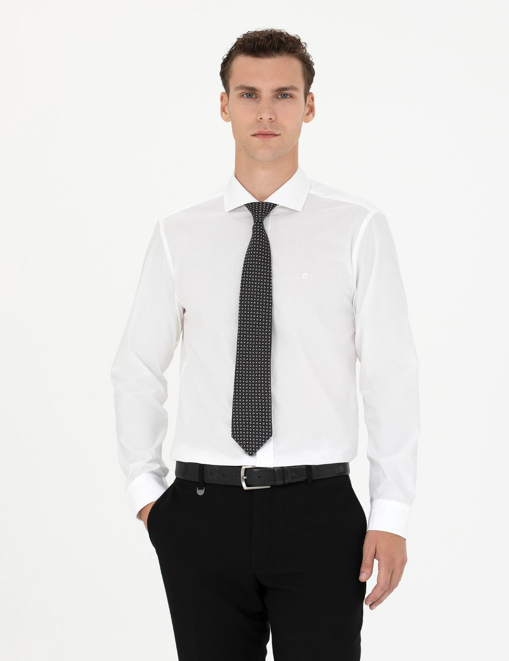 Beyaz Slim Fit Uzun Kollu G_mlek