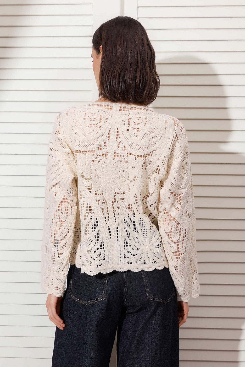 Tas Krose Detayl? Bisiklet Yaka Triko H?rka TWOSS26HI00017