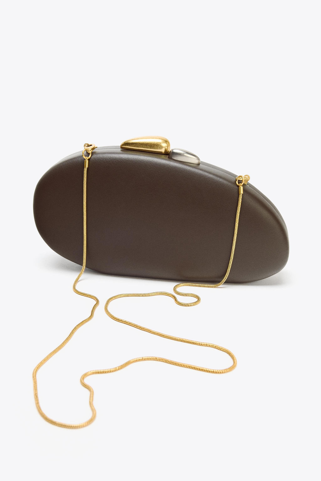 METALLIC CLOSURE CLUTCH - Zara фото 3