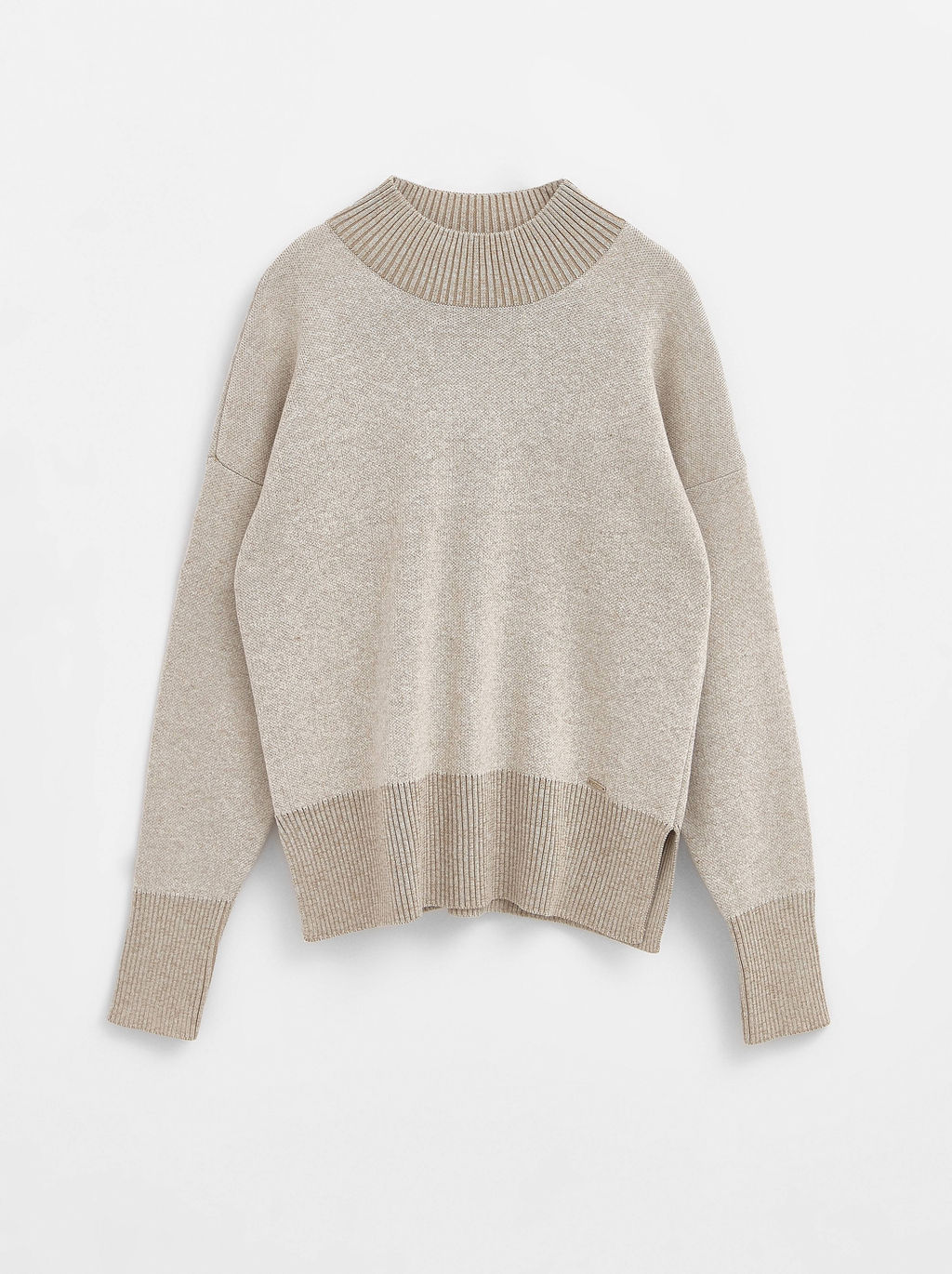 CONTE Свитер с разрезами по бокам из пряжи с вискозой и кашемиром LDK 155 beige - Conte elegant фото 7