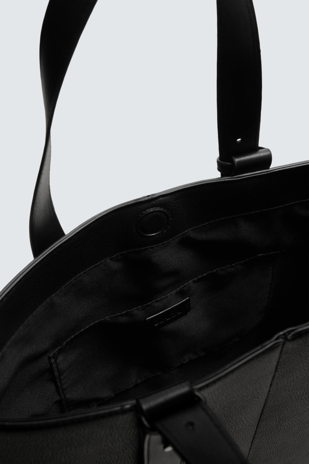 BOLSO SHOPPER LISO / Negro - Zara фото 6