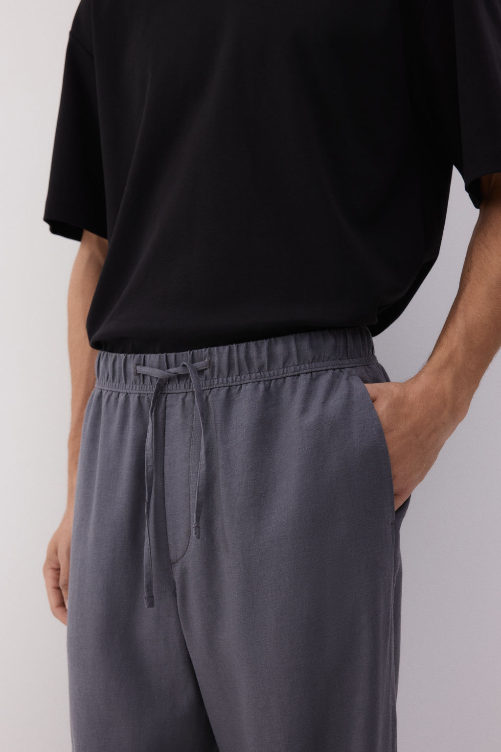 Pantal?n en mezcla de lino Relaxed Fit - H&m фото 7