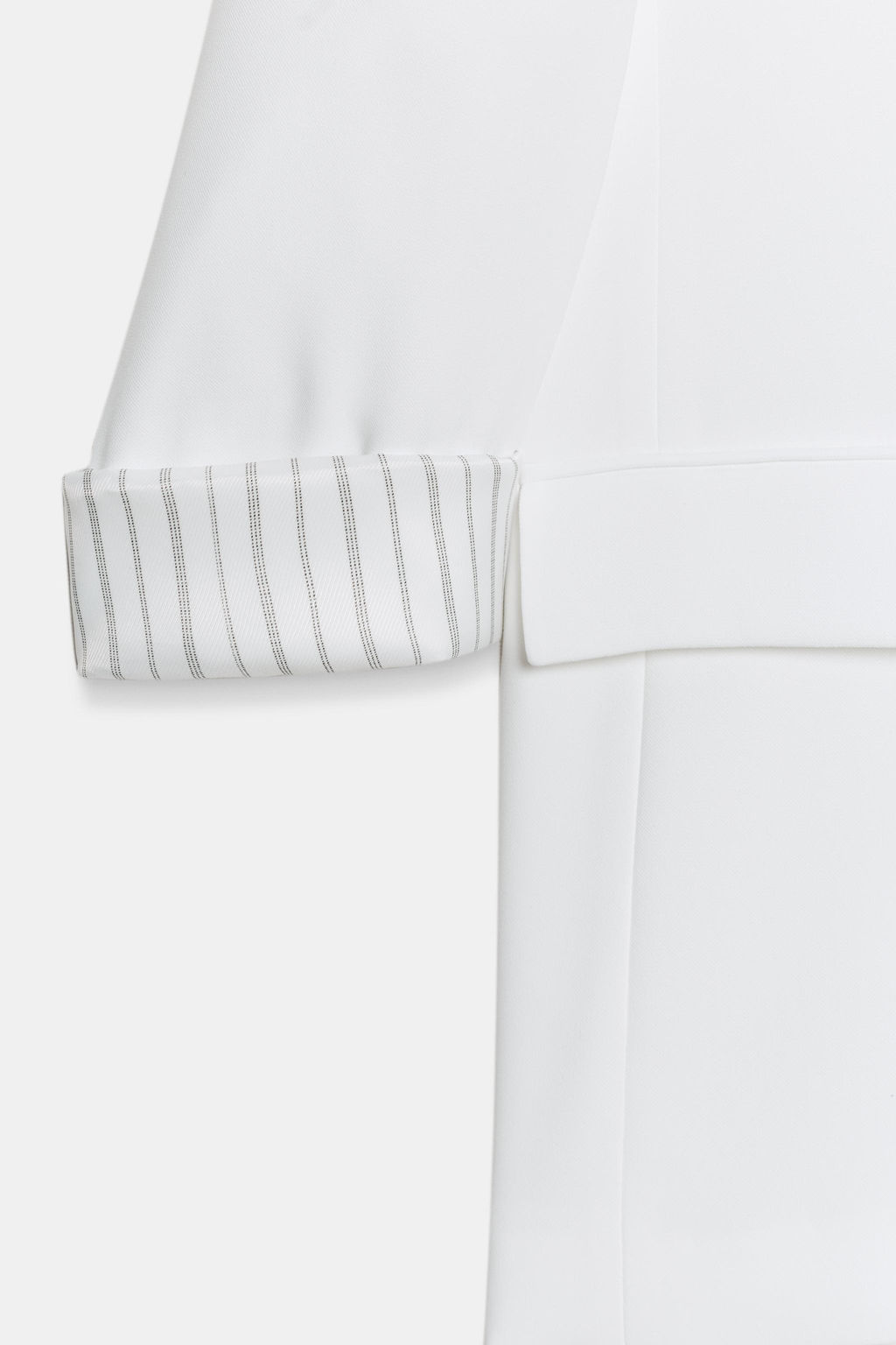 BLAZER MANGA REMANGADA PU?O ESTAMPADO / Blanco roto - Zara фото 8