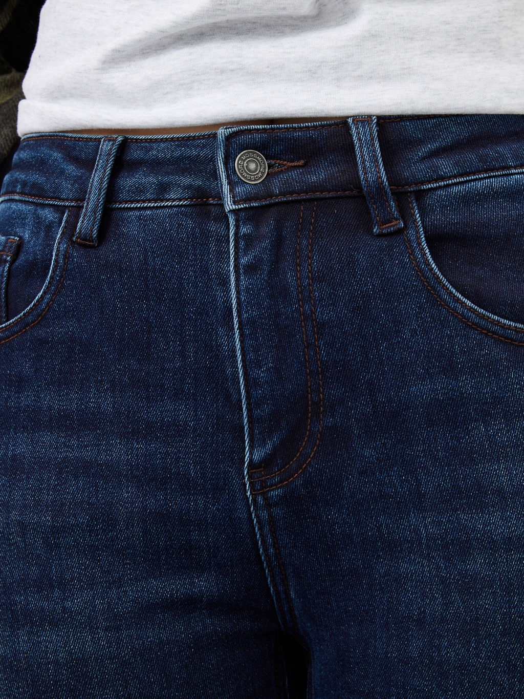 Утепленные женские джинсы прямого кроя на флисе - Mossmore фото 13