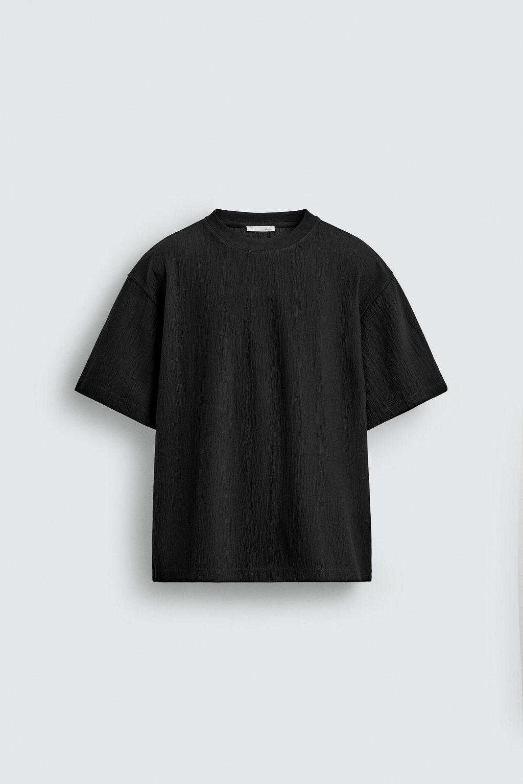 CAMISETA RELAXED FIT ESTRUCTURA / Negro - Zara фото 6