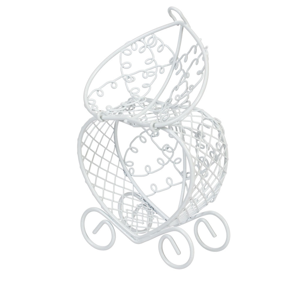 Миниатюра садовая Blumentag MET-400 Карета металл 7 х 7 см 01 Белый
