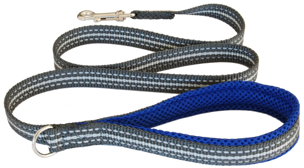 ВИА Мягкий светоотражающий поводок неоновый синий 15mm x 1,2m (LEASH ELECTRIC BLUE SZ 1/3) C300BE030