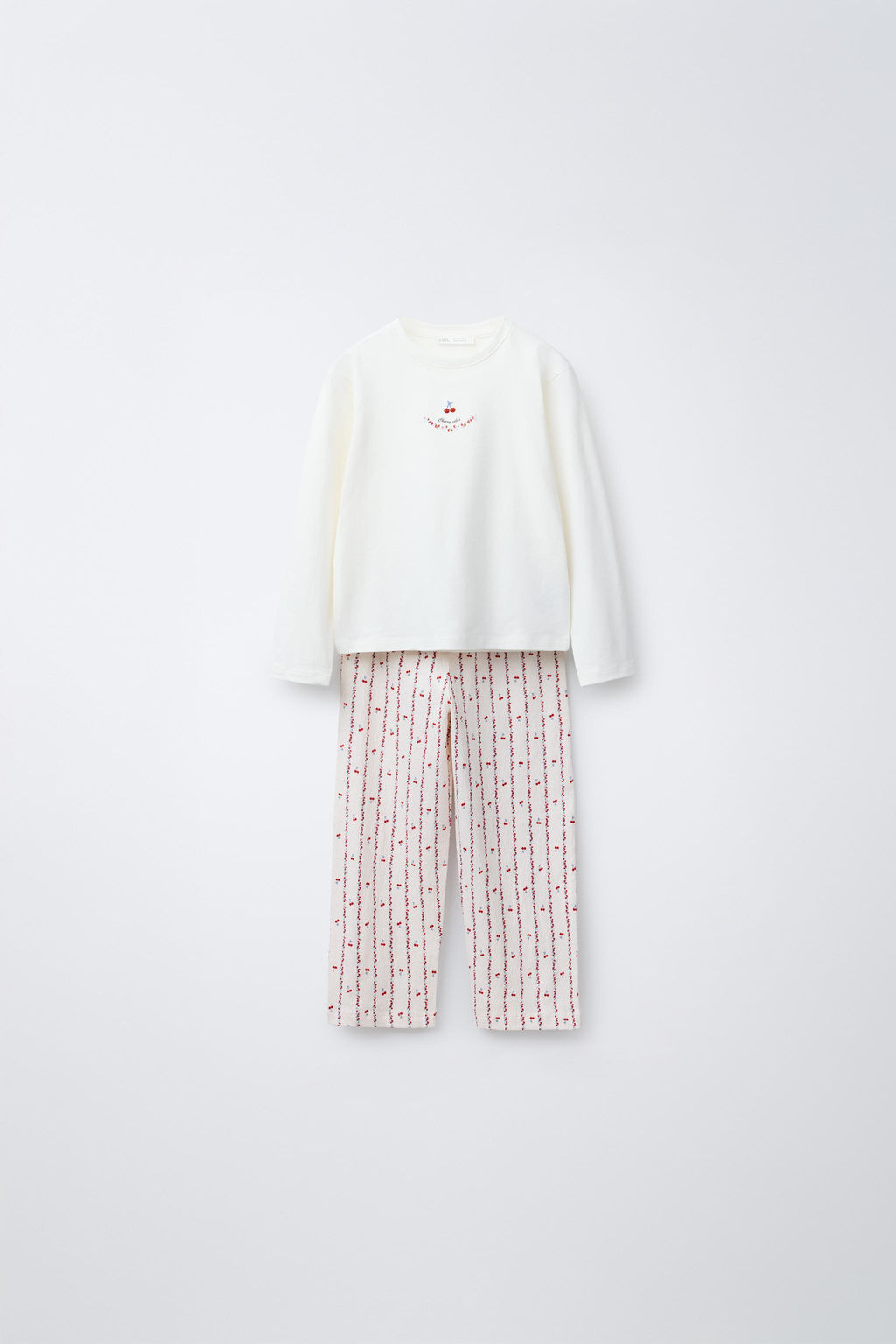 2-6 YEARS/ CHERRY TEXTURE PYJAMAS
