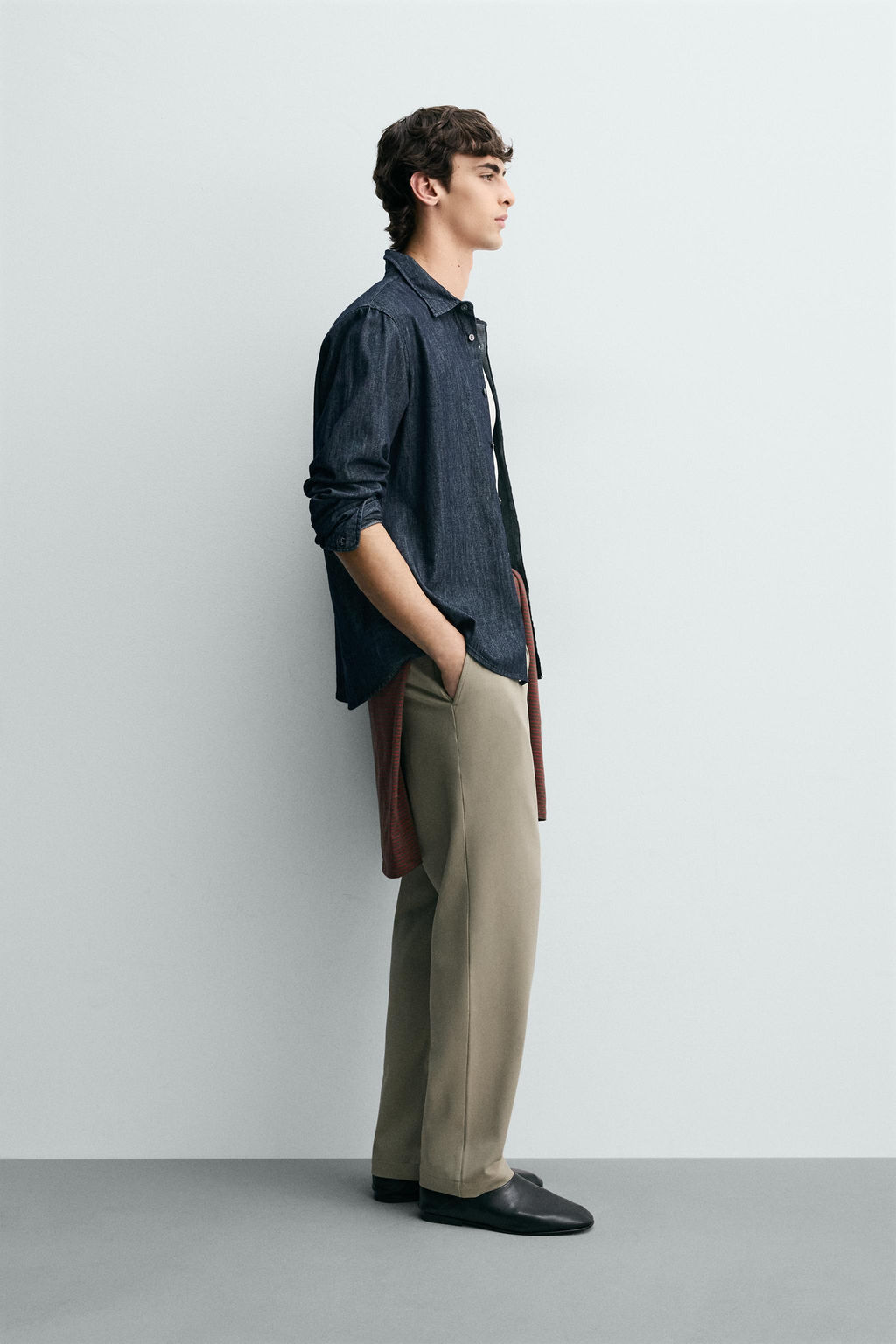 PANTAL?N STRAIGHT FIT CONFORT / Khaki claro - Zara фото 4