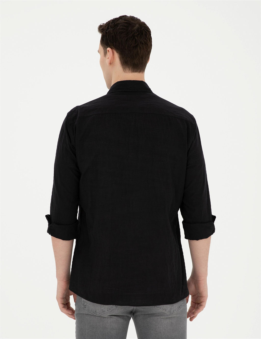 Siyah Regular Fit Uzun Kollu G_mlek - Pierre cardin фото 5