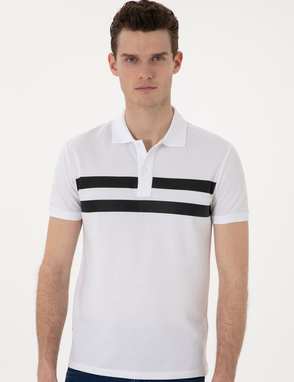 Beyaz Slim Fit Ti__rt