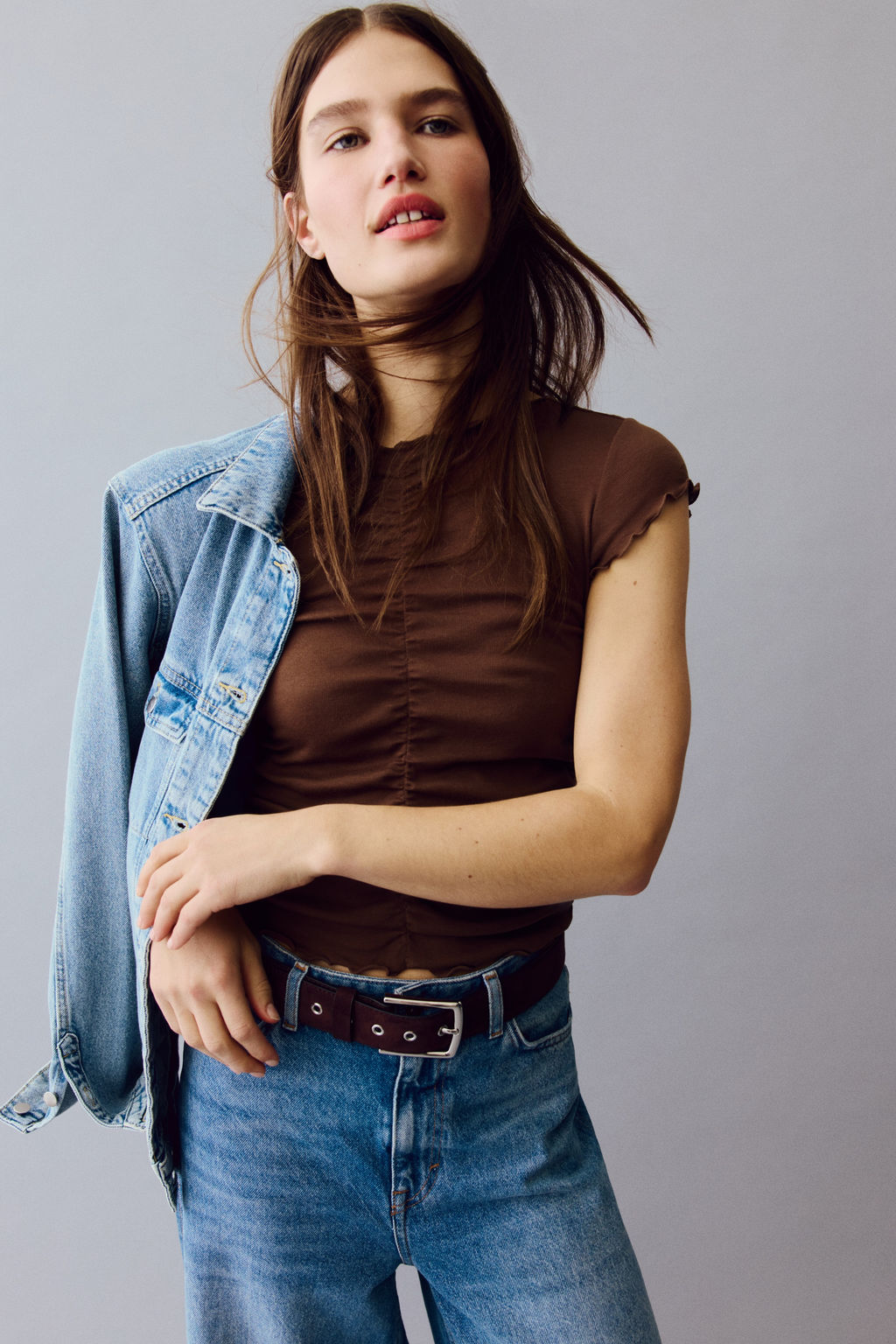 Top drapeado de algod?n - H&m фото 3