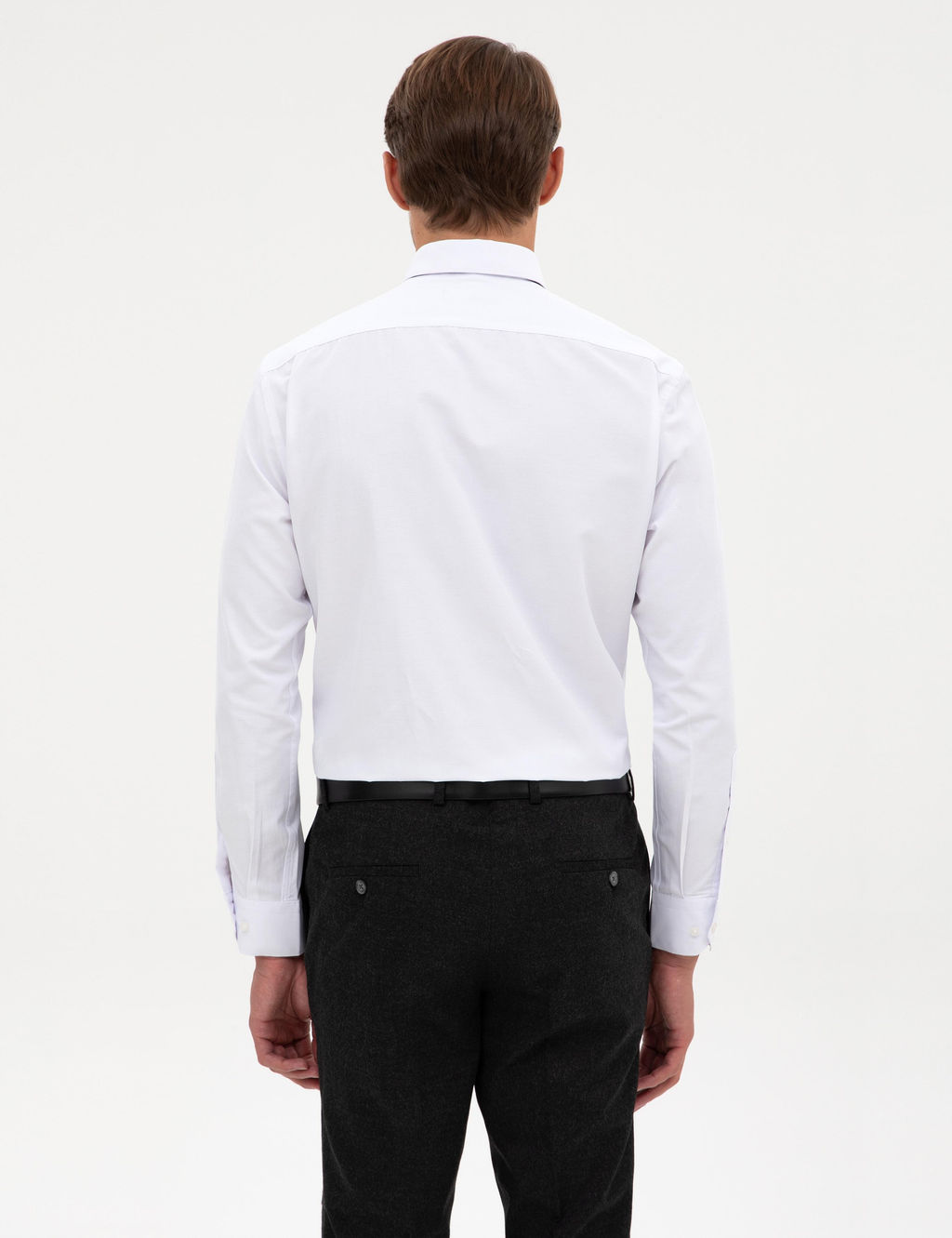 Beyaz Slim Fit Uzun Kollu Basic G_mlek - Pierre cardin фото 5