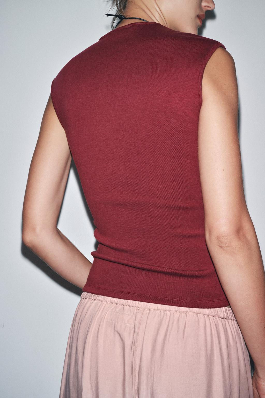 STRETCH RIB T-SHIRT - Zara фото 15