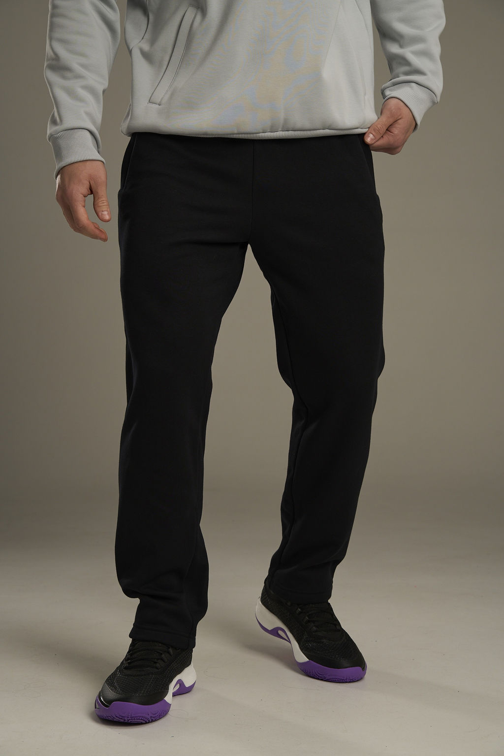 Брюки трикотажные утепленные Черный