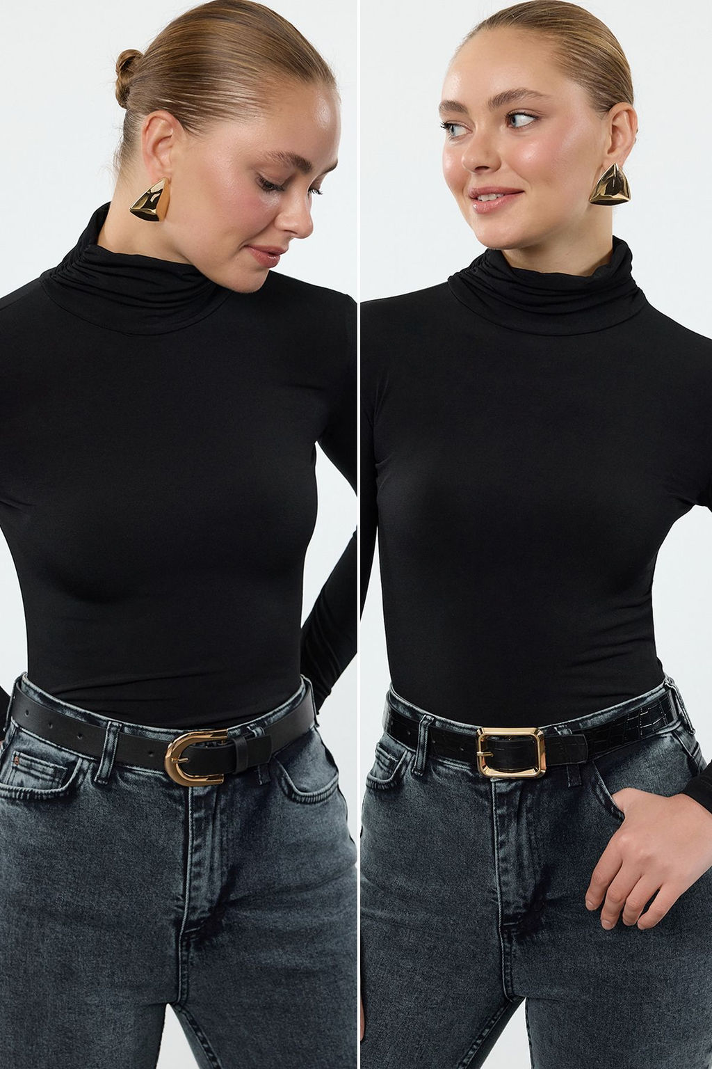 Trendyolmilla Siyah-Siyah Tokal? 2li Paket Deri Gorunumlu TWOAW25KE00002