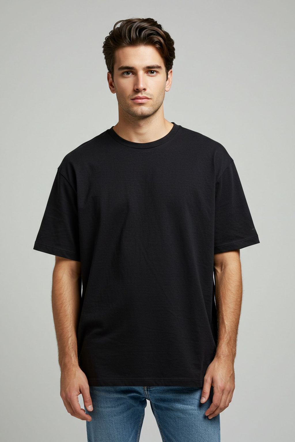 TRENDYOL MAN Ekru Oversize/Genis Kesim %100 Pamuklu Kal?n T-Shirt TMNSS25TS00109 - Trendyolmilla фото 2