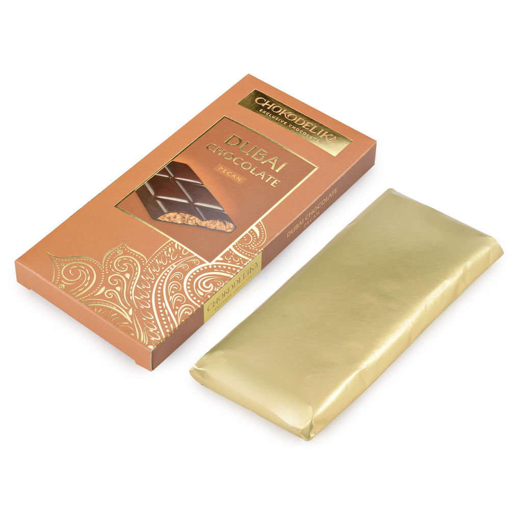 Шоколад темный Dubai Pecan с начинкой из пекана, 50 гр - Chokodelika фото 3
