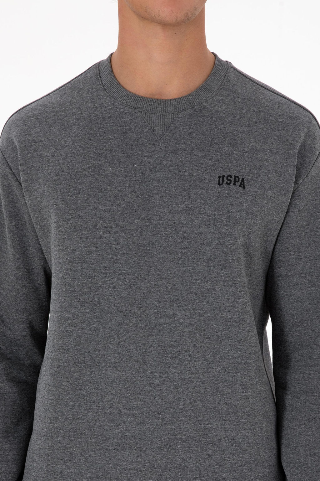 Erkek Antrasit Melanj Basic Sweatshirt - U.s. polo assn фото 6