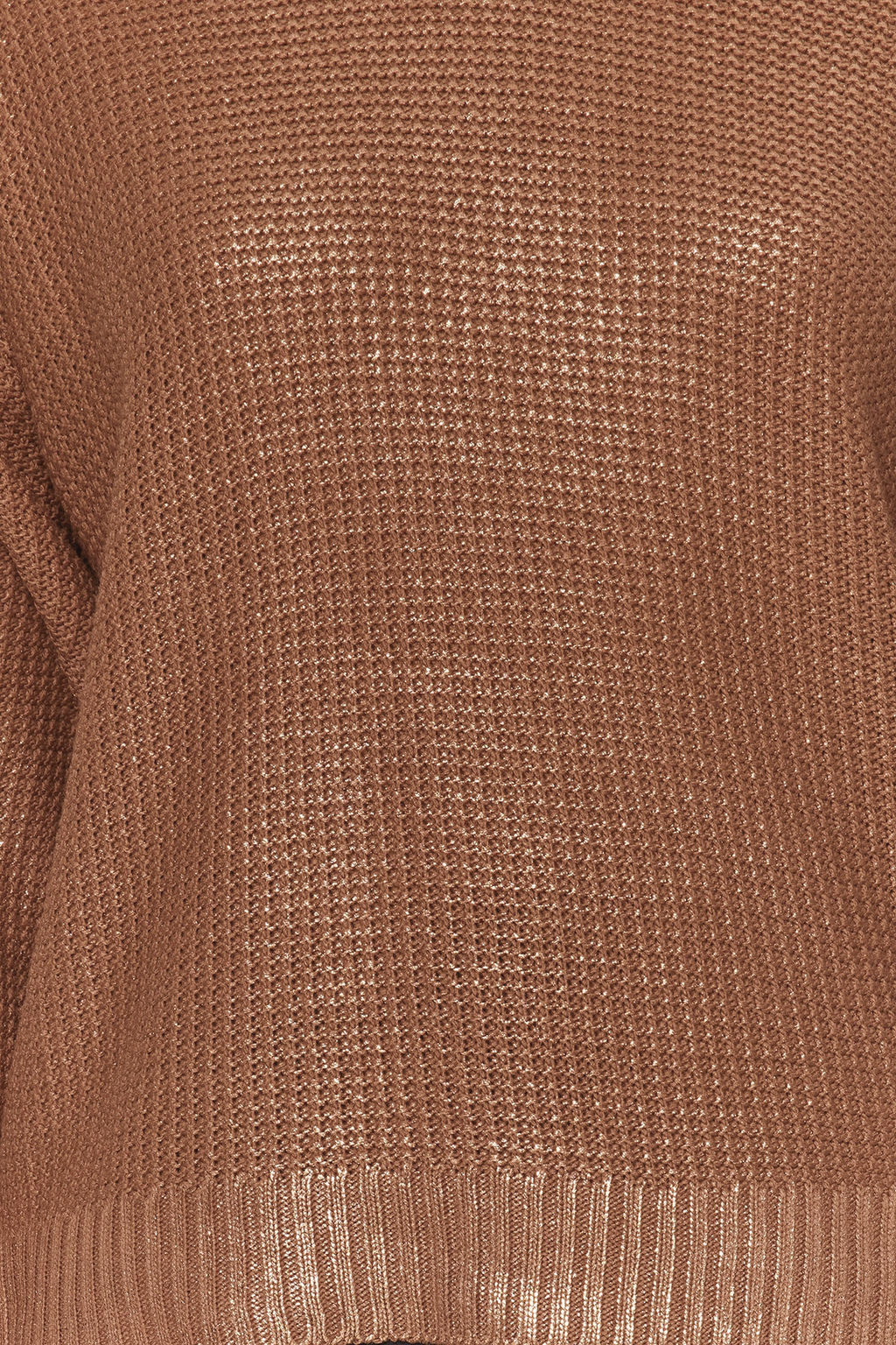 Kahverengi Varak Bask?l? Triko Kazak TWOAW24KZ00969