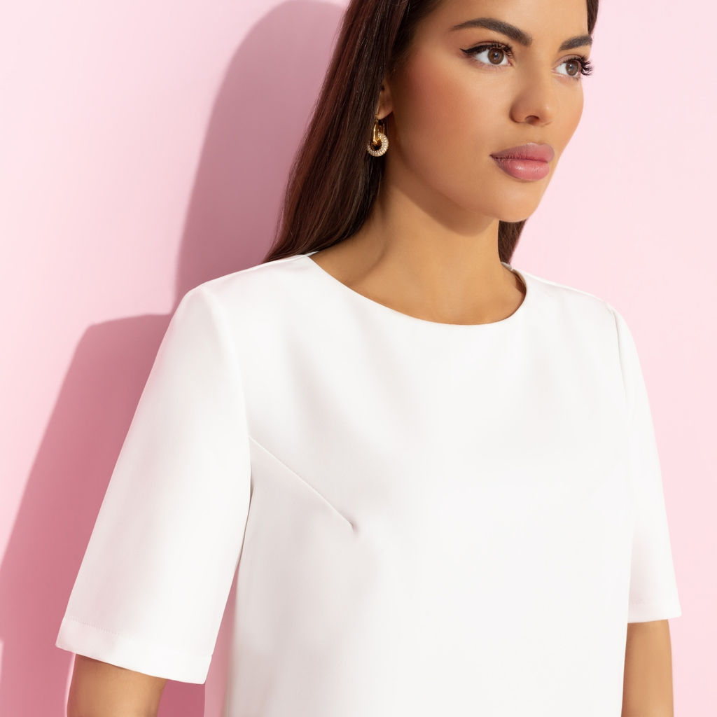 Платье прямого силуэта, Виртуальные будни (white) - Charutti фото 3