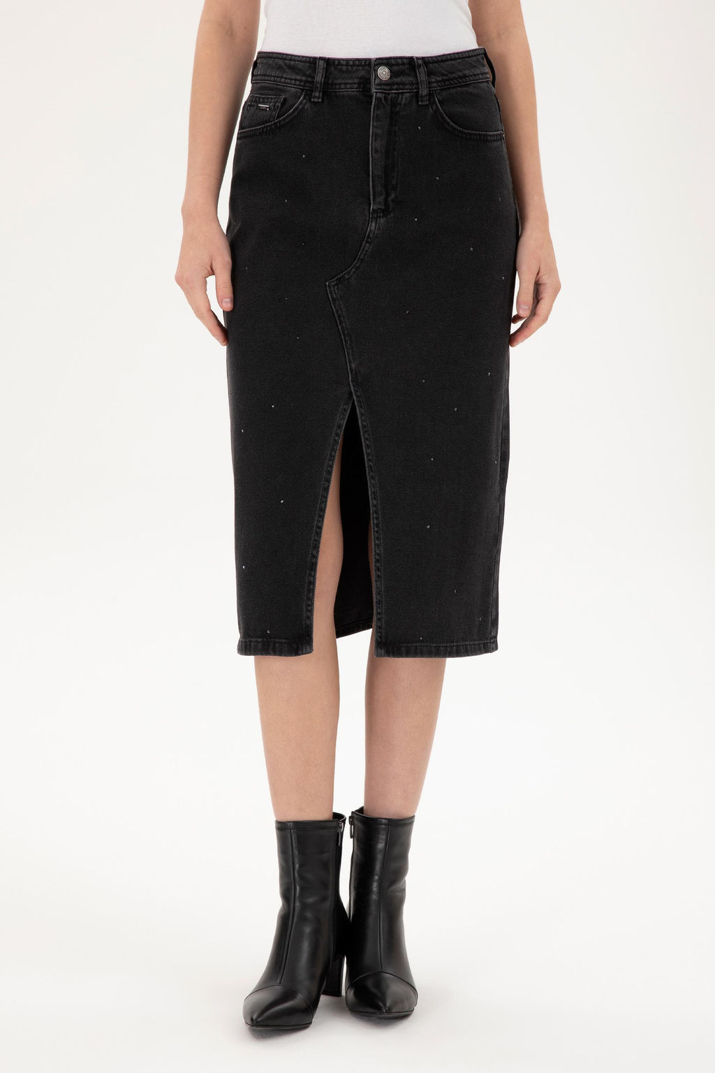 Женская черная джинсовая юбка Неожиданная скидка в корзине - U.s. polo assn фото 2