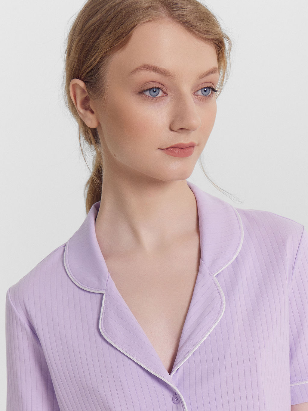 Пижама женская Mark Formelle хлопок с эластаном лиловая  фото 6