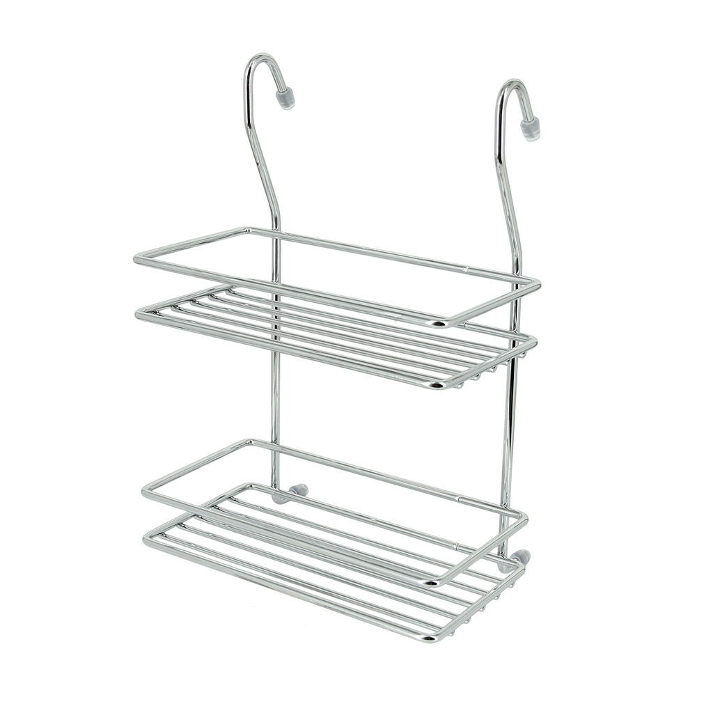 _Полка 2-х ярусная на рейлинг прямоугольная арт. P280037