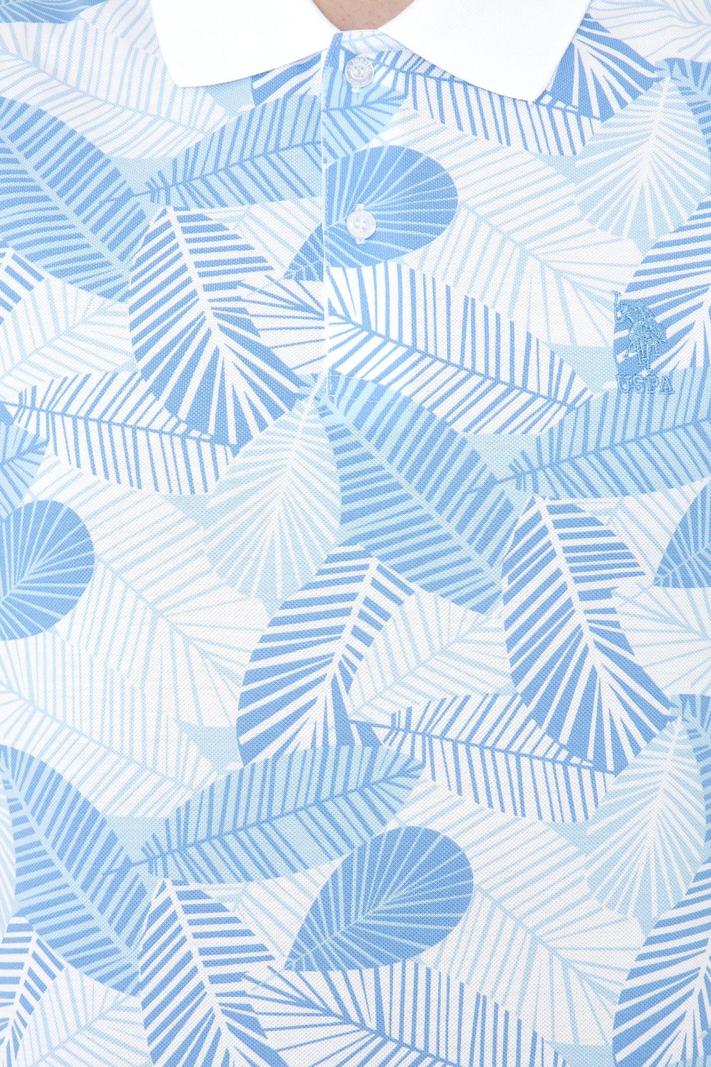 U. S. Polo Assn Мужская темно-синяя футболка с воротником-поло - U.s. polo assn фото 6