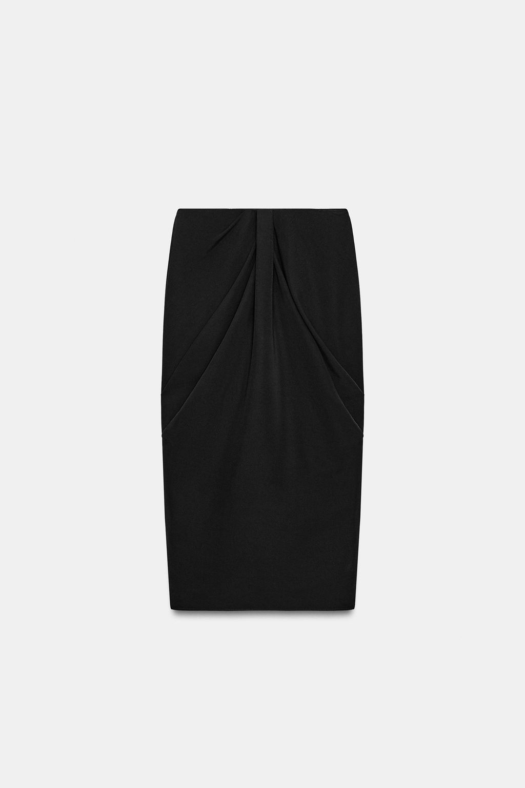 FALDA MIDI PLIEGUES / Negro - Zara фото 3