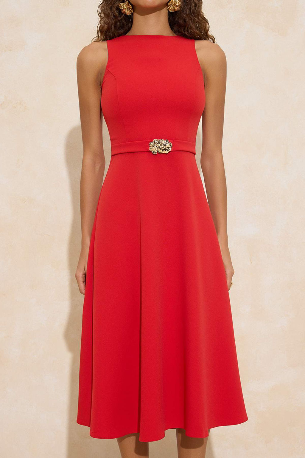 Siyah Kemerli Midi Dokuma Elbise TWOSS26EL00134 - Trendyolmilla фото 11