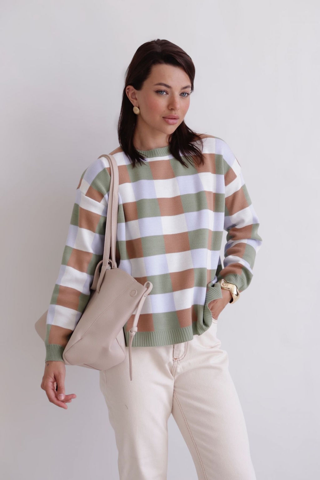 11717 Джемпер в клетку - Martichelli фото 14