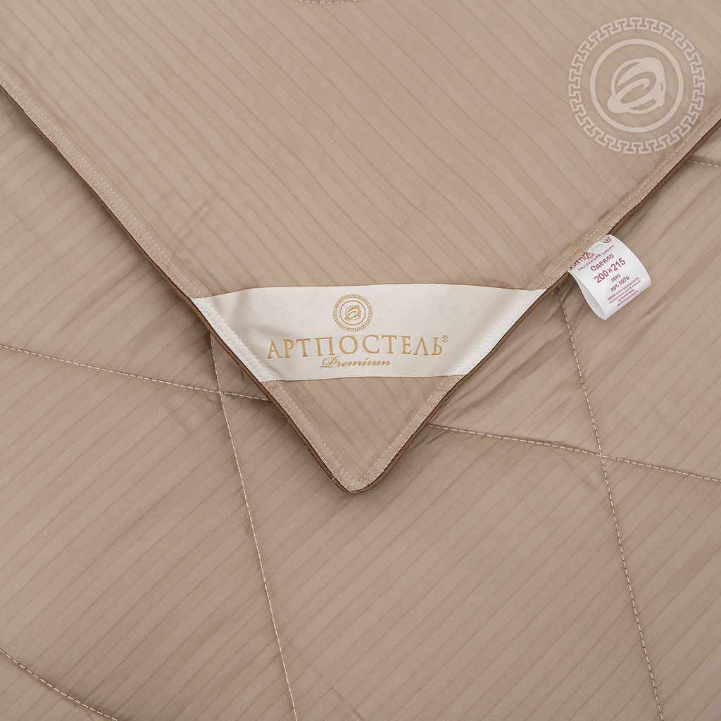 Одеяло страйп-сатин Camel облегченное 140*205/1 шт. Премиум (сатин) - Артпостель фото 3