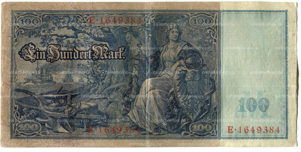 Банкнота 100 марок 1910 года Германия