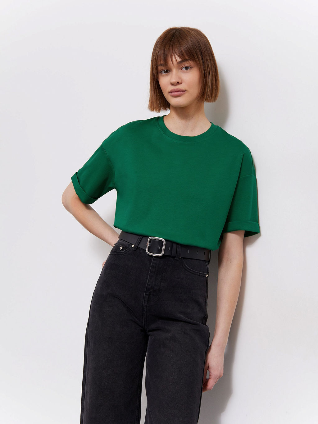 ЕМКА / Трикотажная футболка со спущенным плечом - Emka фото 2