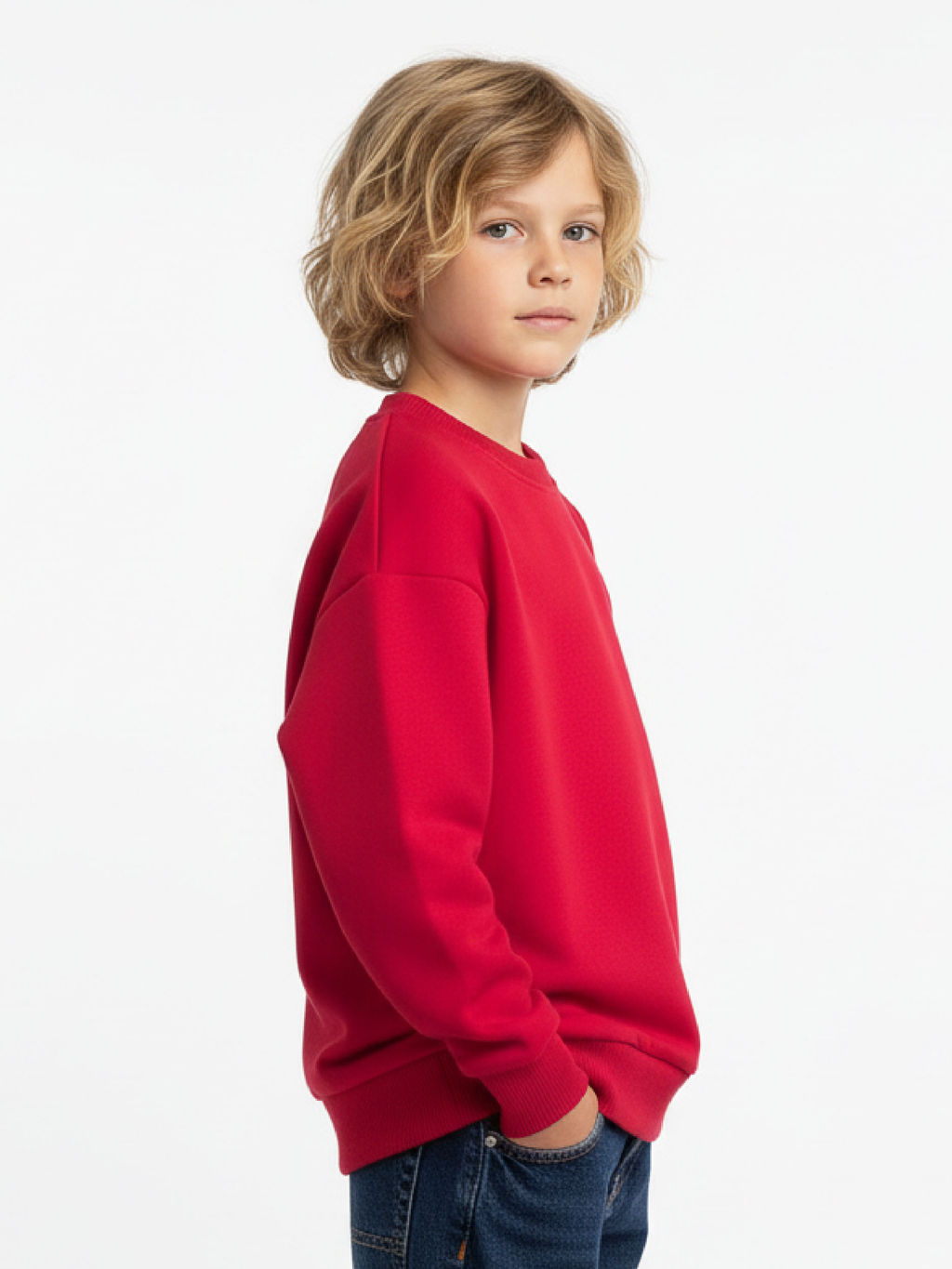 Толстовка для мальчика с шевроном 22-3270 красный - Mini maxi фото 3